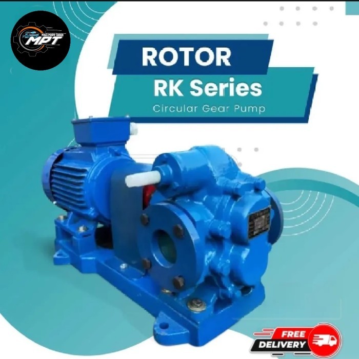 Pompa Cairan Kental Gear Pump Rotor RCB RK-135 3HP 2,2KW 2" Oli Minyak