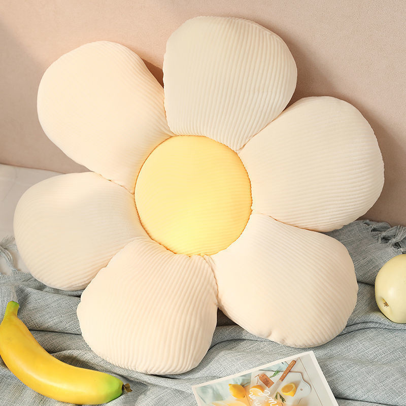 35-40cm Beautiful Colorful Flower Plush Pillow Toy Soft Cartoon Plant Stuffed Daisy Chair Cushion So