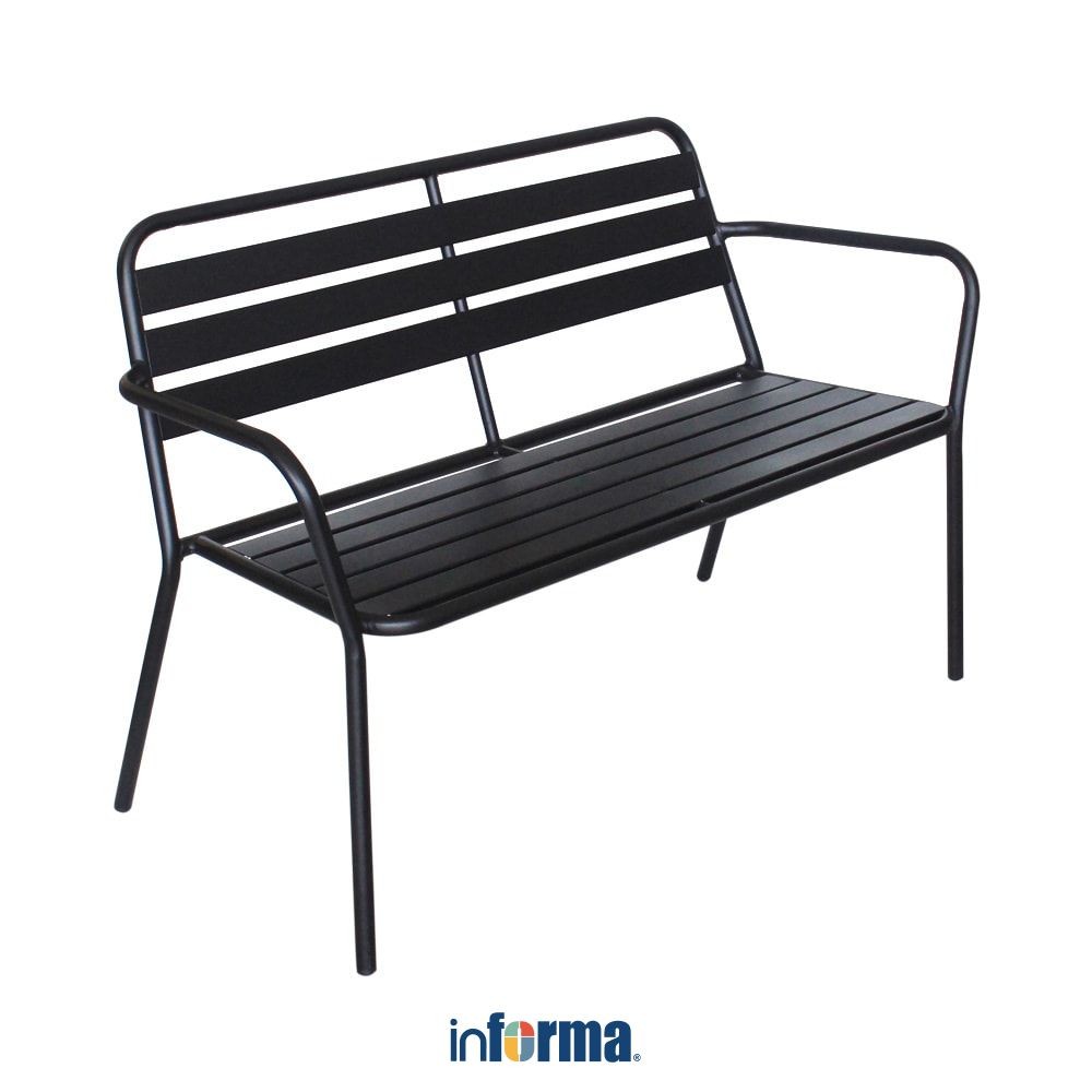 Informa Faga Kursi Taman - Hitam Garden Chair Kursi Outdoor Serbaguna Furniture Rumah Tempat Duduk H