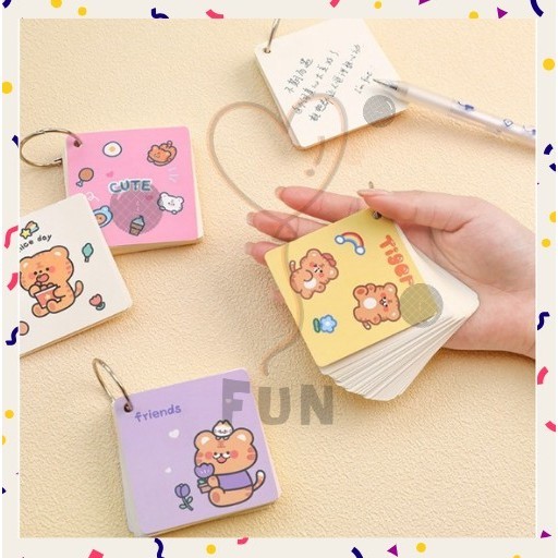 

FF PROMO - Sticky Note Ring/Buku Mini Ring/Notebook Ring Isi 80 Lembar Motif Tiger Unik