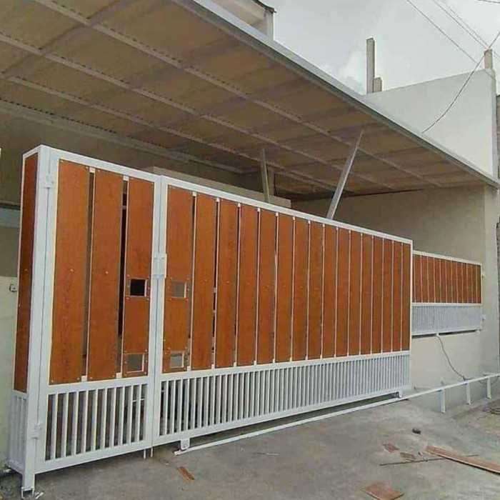 pagar dorong minimalis /pagar GRC murah/pager rumah garasi mobil