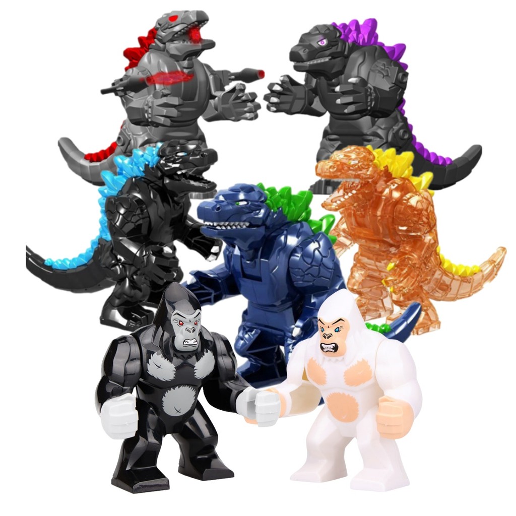 

Godzillaes Movie Series Big Dinosaur Building Block MonsterKing Mini Animation Action Figures Model Toy Children's Gift