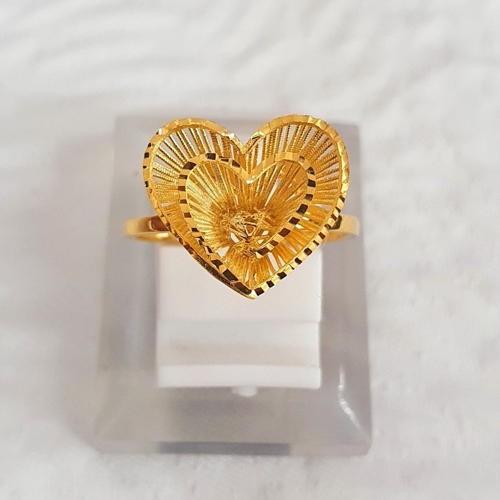 cincin model love kendarian ubs emas 70% 700 70 % variasi