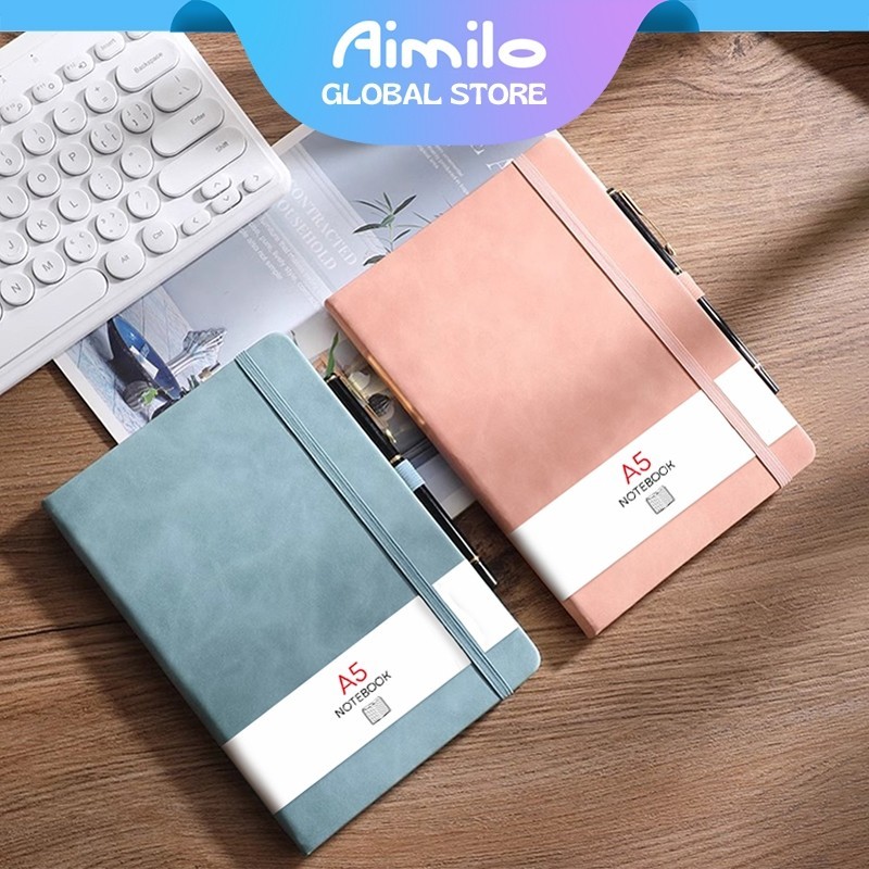 

Aimilo Notebook A5 Buku Catatan Aesthetic Buku Tulis Agenda Tali Daily Book 96 Lembar