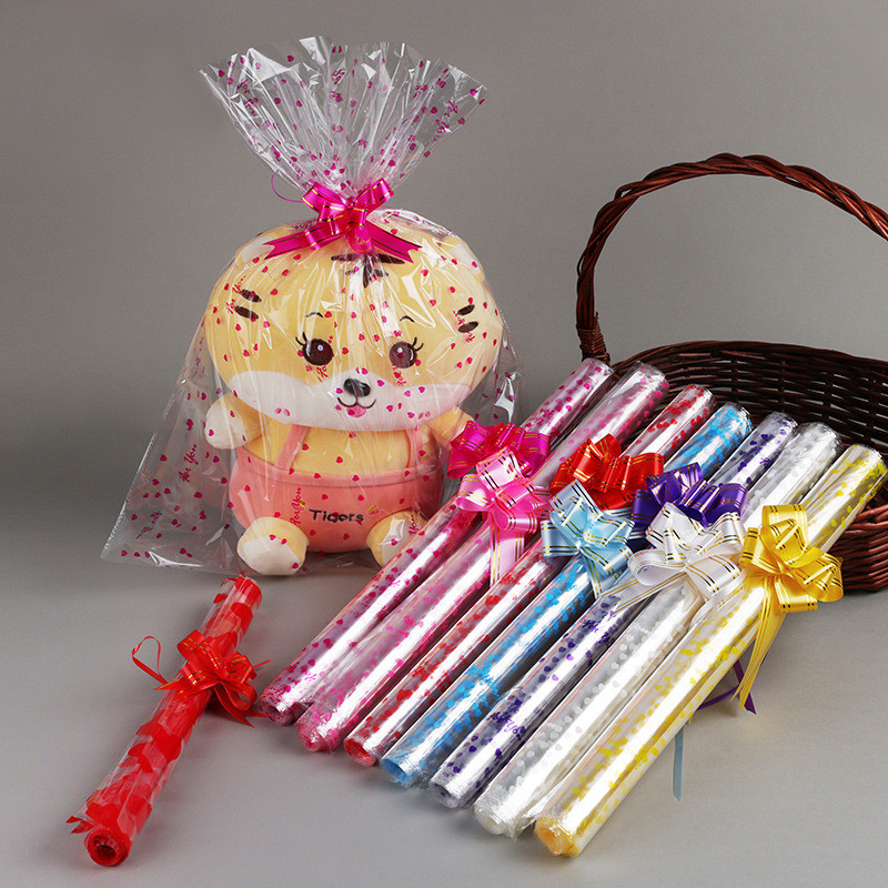 

50pcs Transparent Cellophane Plastic Bag For Dolls Toy Packaging OPP Gift Bag Party Candy Fruit Basket Bag