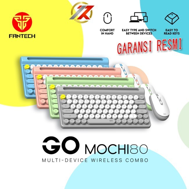 FANTECH GO MOCHI 80 MOCHI80 WK897 KEYBOARD MOUSE WIRELESS COMBO