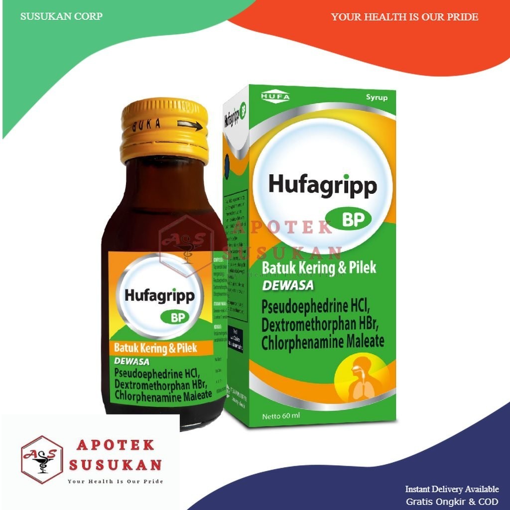 Hufagrip BP Dewasa Batuk Pilek Syrup 60 ml