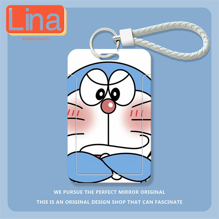 

Set Kartu Geser Kartun Doraemon Kartu Makan Kartu Bus Kartu ID Penutup Pelindung Kartu Akses Penyimpanan Kampus untuk Wanita