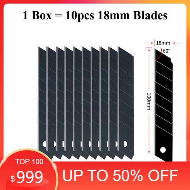

Deli Mata Pisau Cutter Knife Blade Alloy Steel SK4 18mm 10 PCS - DL-DP183