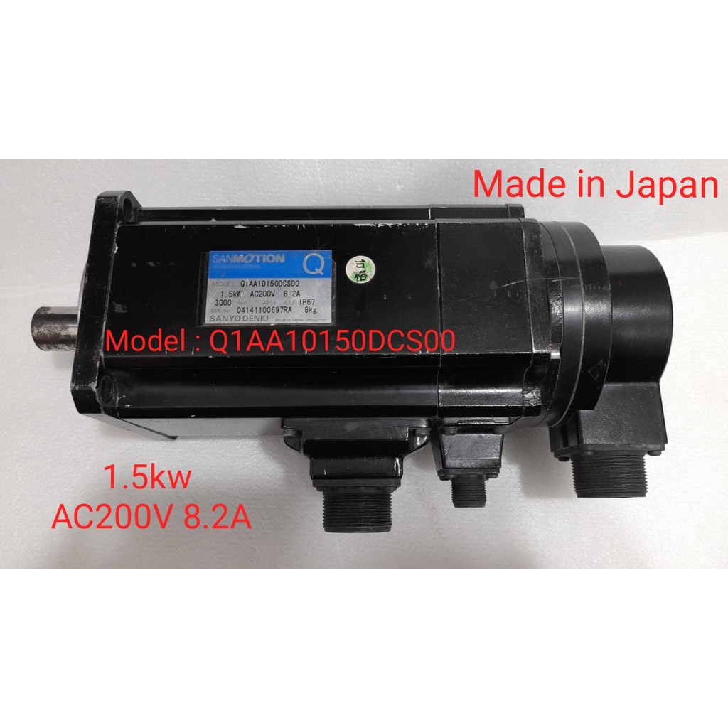 Sanyo Denki AC Servo Motor Standard Model Q1AA10150DCS00 AC200V 1.5KW