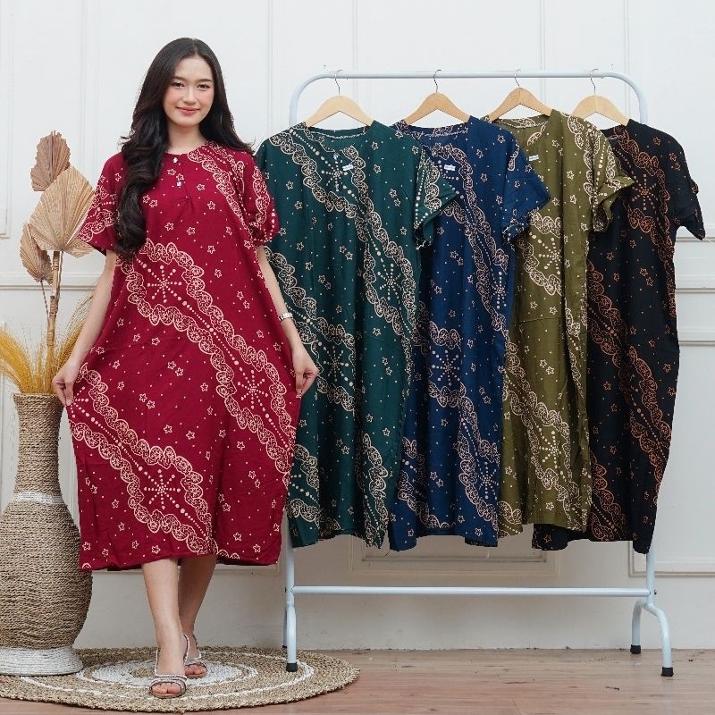 DASTER JUMBO LENGAN PENDEK LD125CM/DASTER IBU UKURAN XXL/DASTER IBU BUSUI/DASTER IBU MOTIF TERBARU