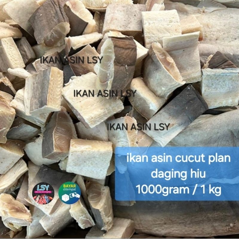 

ikan asin cucut plan / daging hiu super 1000gram / 1 kg