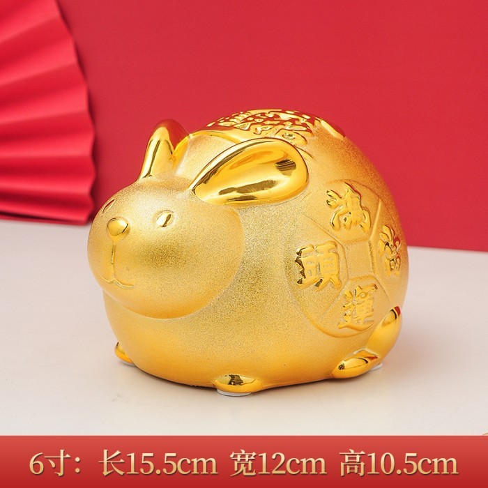 

Pajangan Kelinci Emas 2023 Kado Souvenir Imlek Murah Dekorasi Sincia - NO 6 - KK 821