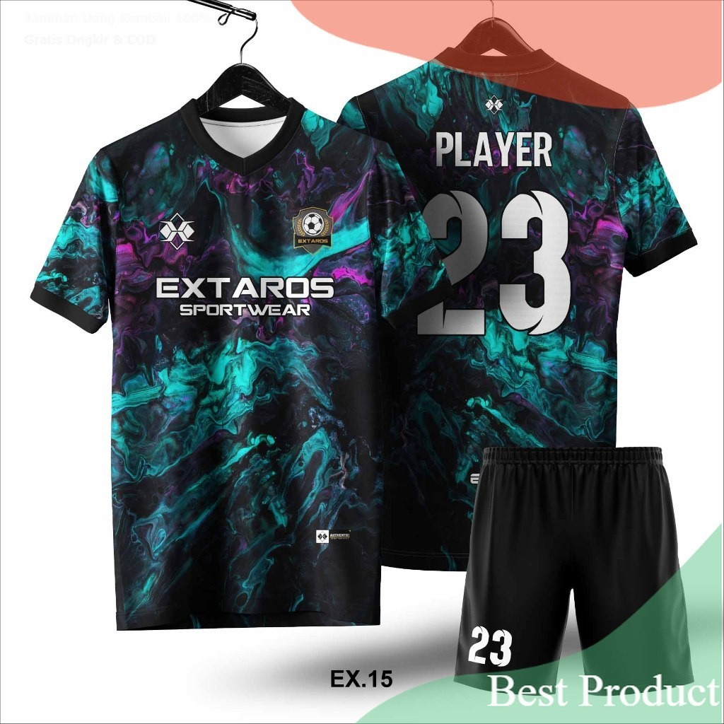 JERSEY FUTSAL FULL PRINT BAHAN PREMIUM/ HITAM PUTIH KUNING