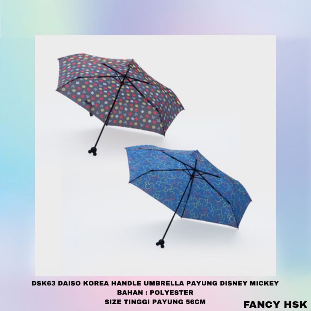 KOREA DAISO HANDLE UMBRELLA PAYUNG DISNEY MICKEY DSK63