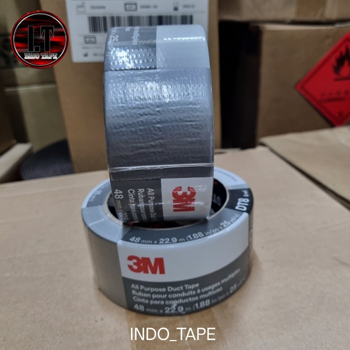 

Duct Tape 3 M DT8 Lakban Kain Silver & Hitam Uk 48mm x 25yard All Purpose Duct Tape - Silver
