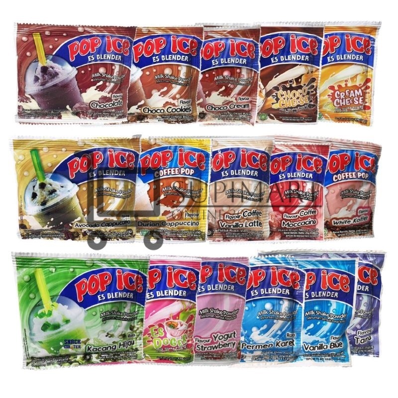 

POP ICE Aneka Rasa Es Blender Renceng Isi 10pc Sachet Minuman Bubuk All Varian