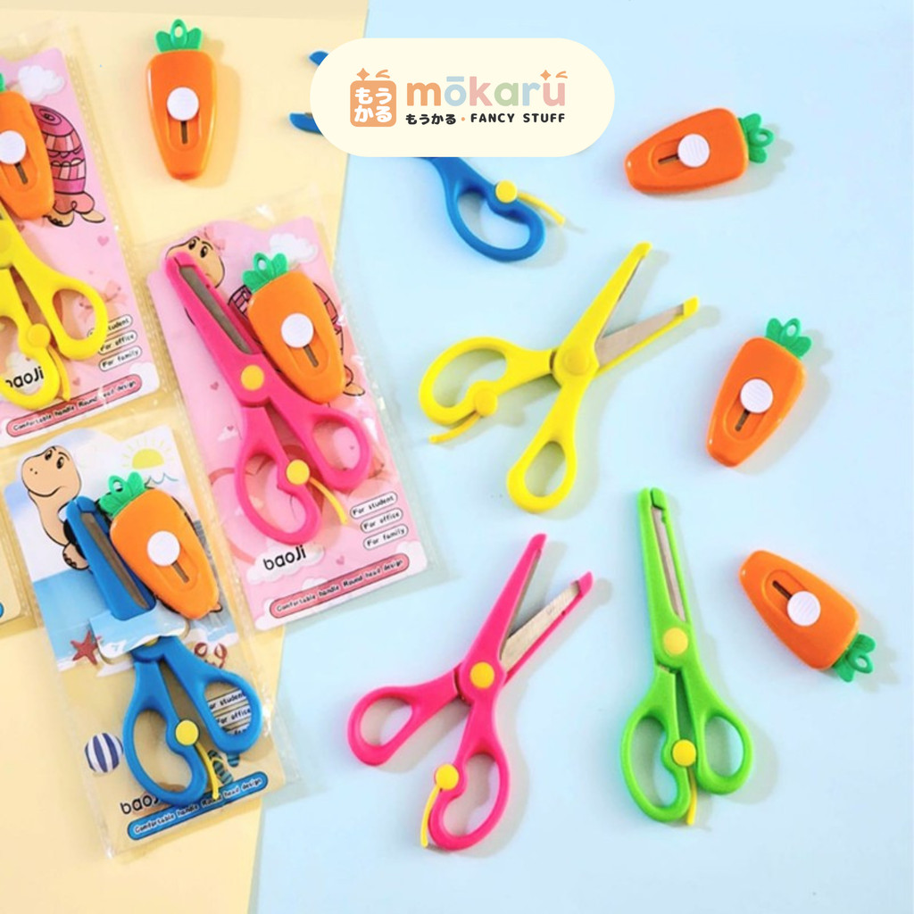 

Fancy Gunting + Cutter Carrot (2690) SET / Gunting dan Cutter Mini