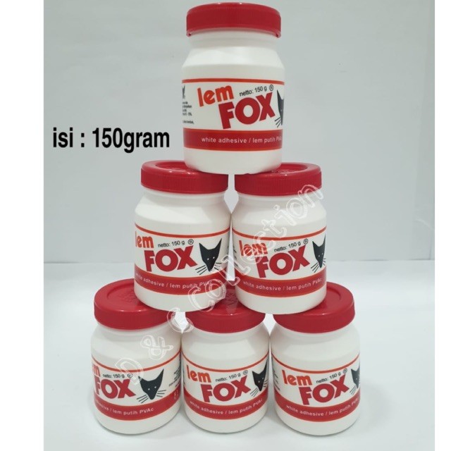 

LEM FOX kecil / lem PUTIH PVAC 150 GRAM/ LEM KAYU PUTIH