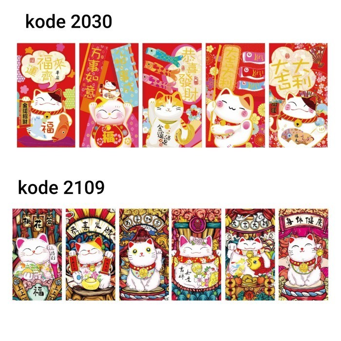 

Angpao Panjang Imlek Maneki Angpau Kucing Hoki Fu Ampao 2021 Murah -