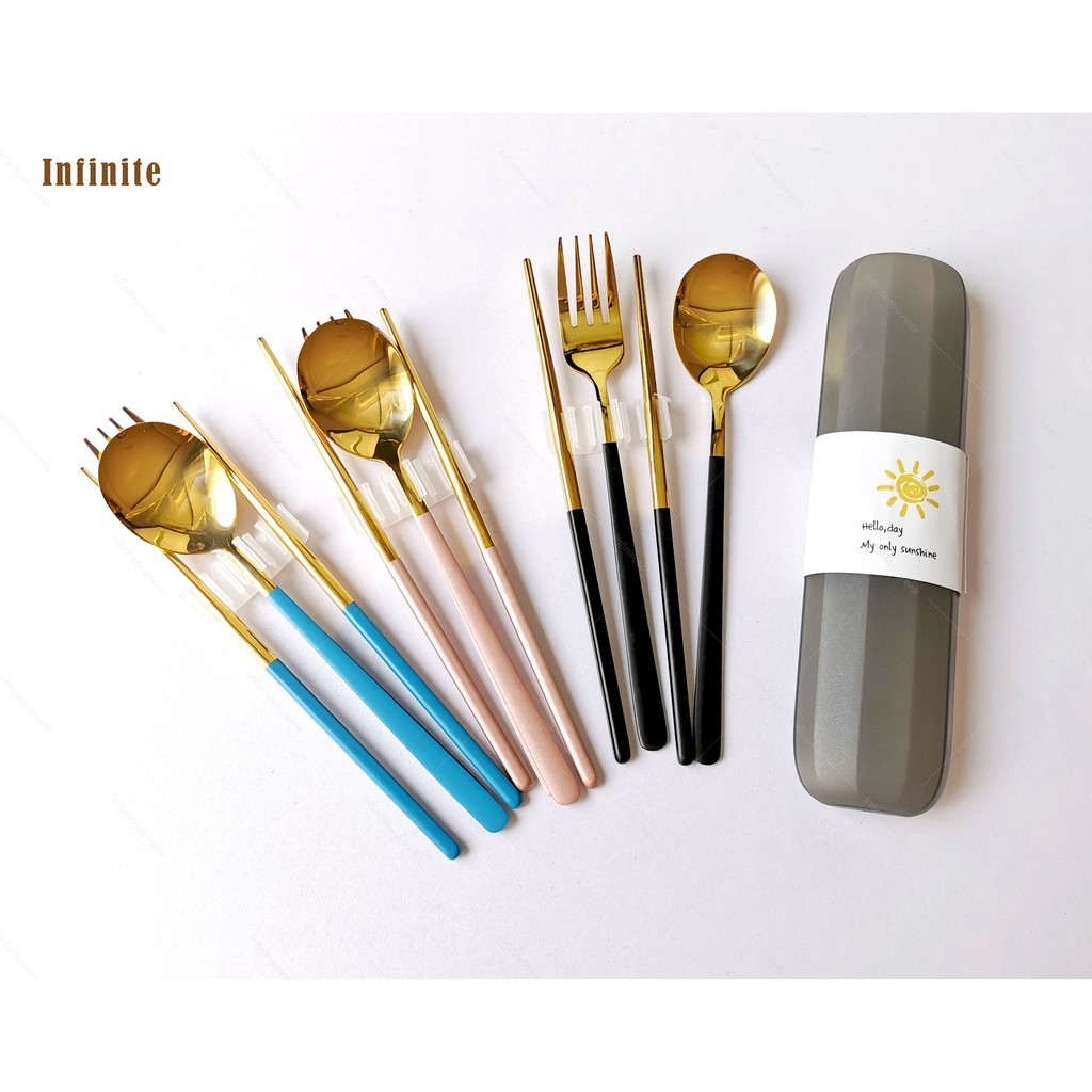 (SALE) SENDOK SET GOLD / SENDOK STAINLESS SET / SENDOK MAKAN / SENDOK GARPU SET / SENDOK KOREA / SEN