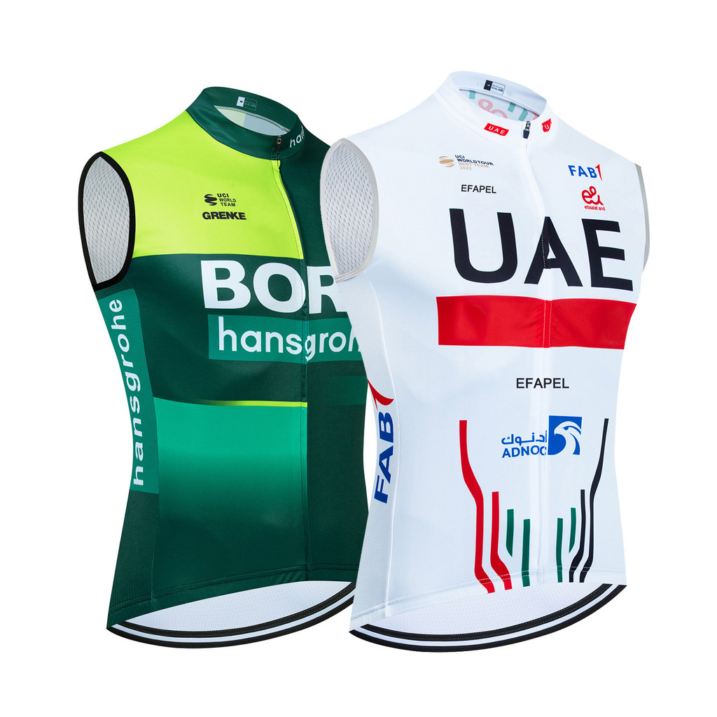TEAM 2025 UAE Cycling Jersey Summer Men Boraful Road Bike Vest Ropa Ciclismo Team Pro Riding Sleevel