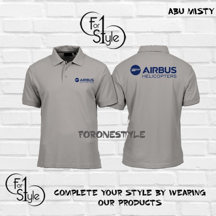 BAJU - KAOS POLO AIRBUS HELICOPTERS - POLOSHIRT AIRBUS HELICOPTERS - M, Abu misty HOT