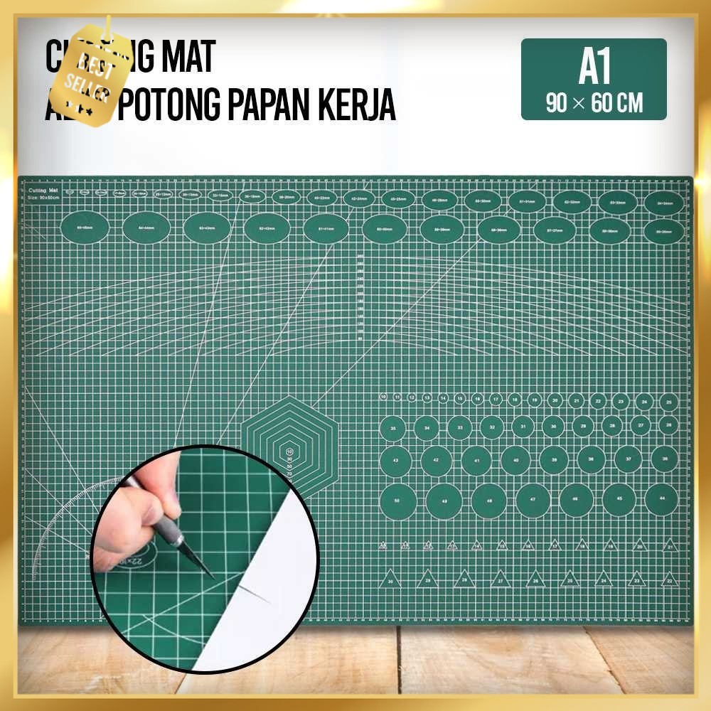 

QJH Working Pad Cutting Mat Alas Potong Papan Kerja A1 90 x 60 cm - QJ4