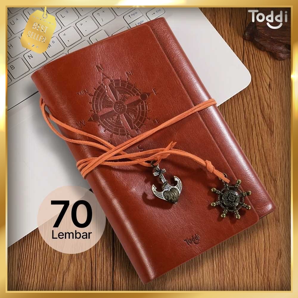 

Toddi Buku Catatan Binder Kulit Notebook Retro Pirate Compass - ZB045