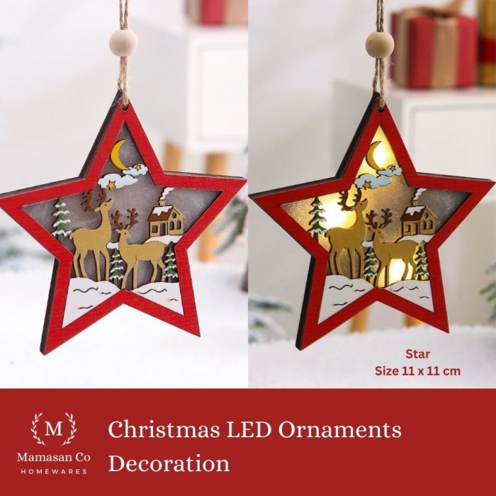 Christmas LED Hanging Decoration | Dekorasi Natal Lampu Xmas - A. Star