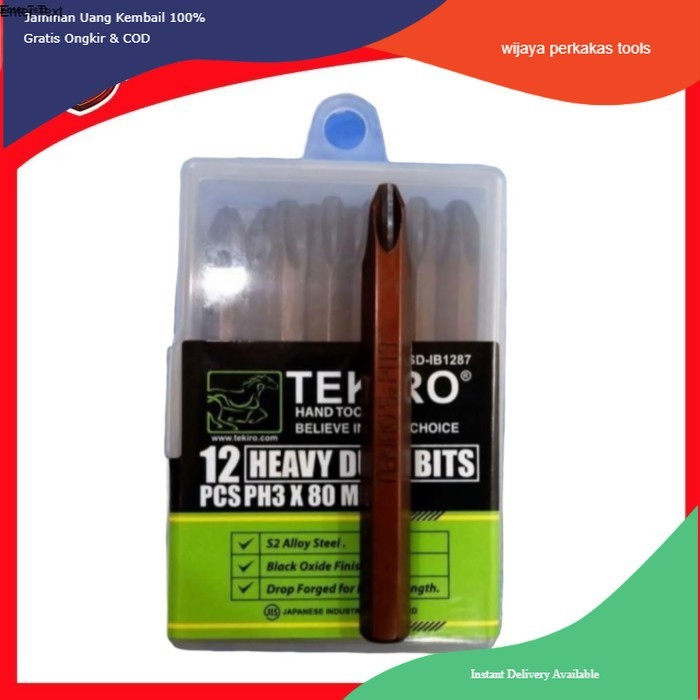 TEKIRO MATA OBENG KETOK PH3×80MM MATA OBENG KETOK TUMPUL PH3 (1PCS)