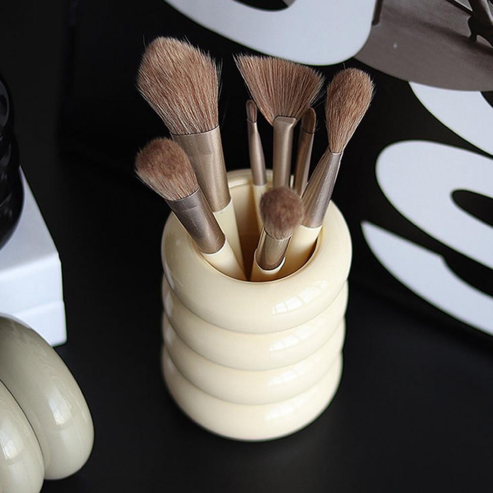 

Convenient Makeup Brush Box Smooth Surface Pen Holder Large Capacity Desktop Cosmetics Makeup Brush Pencil Pot Storage