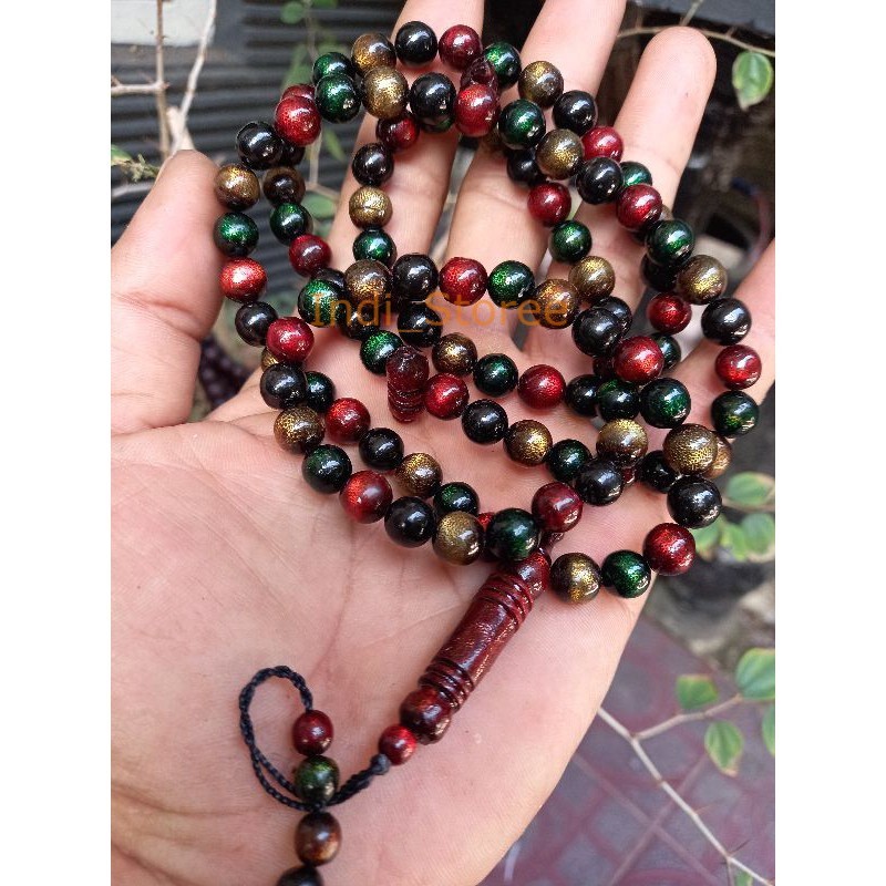 IMDAHANDICRAFT Tasbih Akar Bahar Asli / Tasbih Tali Arus Kombinasi 8mm / Tasbih Akar Bahar