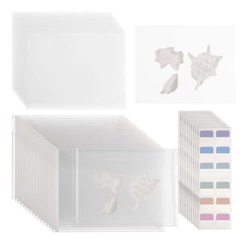 

1 Set Clear Stamp Storage Kit With Index Tags Blank Clear Stamp Storage Set For Scrapbooking Supplies