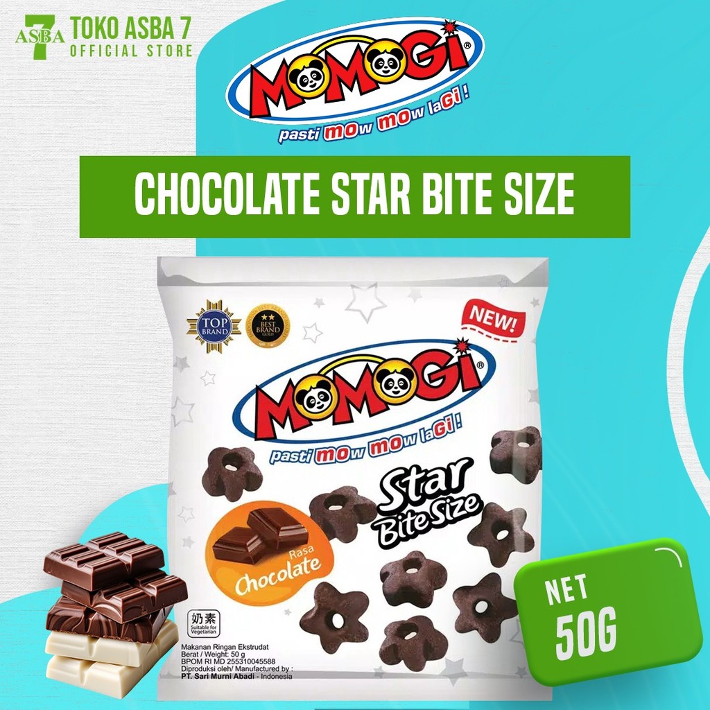 

MOMOGI STAR BITE SIZE RASA CHOCOLATE 50G