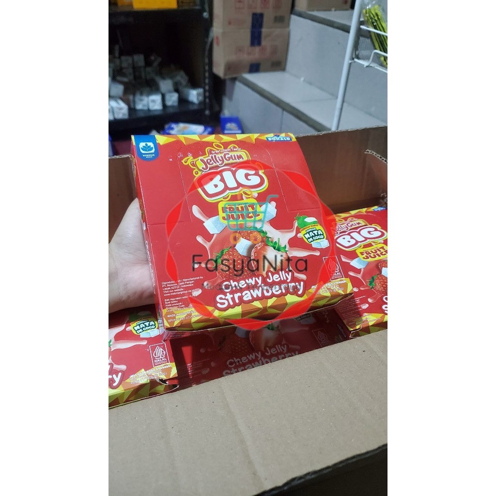 

Jelly Gum Big Chewy Jelly Stroberry ( isi 12 pcs @35gr ) - Fasyanita Denpasar