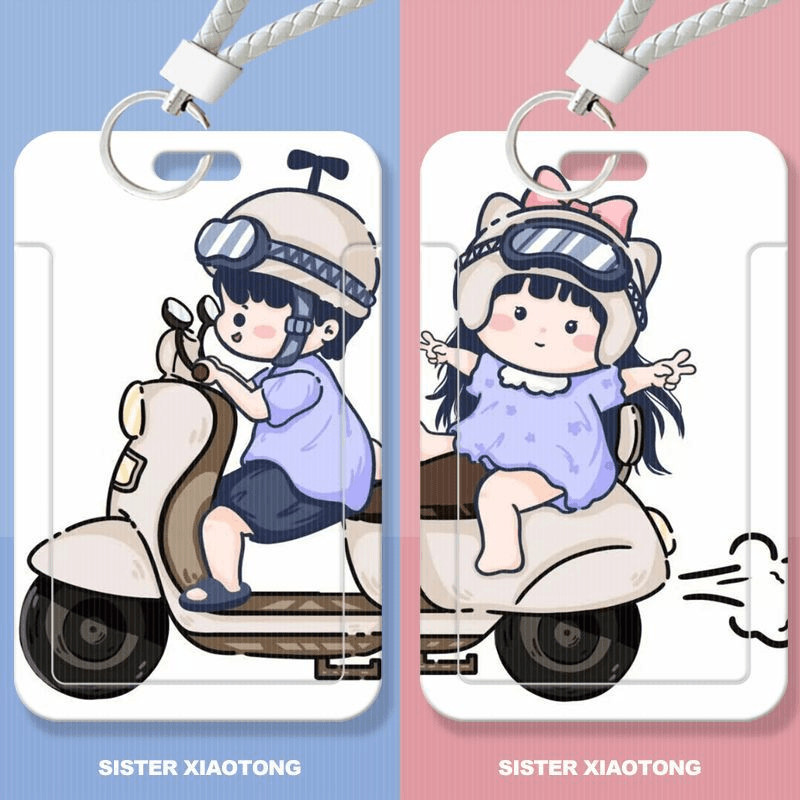 

ID CARD HOLDER，Tempat Kartu Mobil Listrik Pasangan, Cocok untuk Kantor/Sekolah, Tempat Kartu Nama, Tempat Kartu Pelajar, Tempat Kartu Akses, Tempat Kartu Sederhana Kawaii
