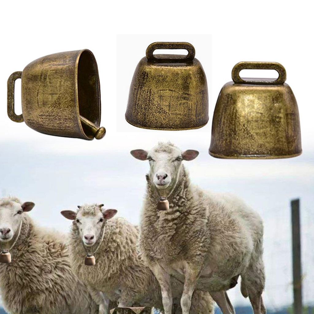 kuningan Lonceng Sapi Kecil Kambing Klontongan Sapi Bunyi Aksesoris Pet Lonceng Kambing 1/3pcs