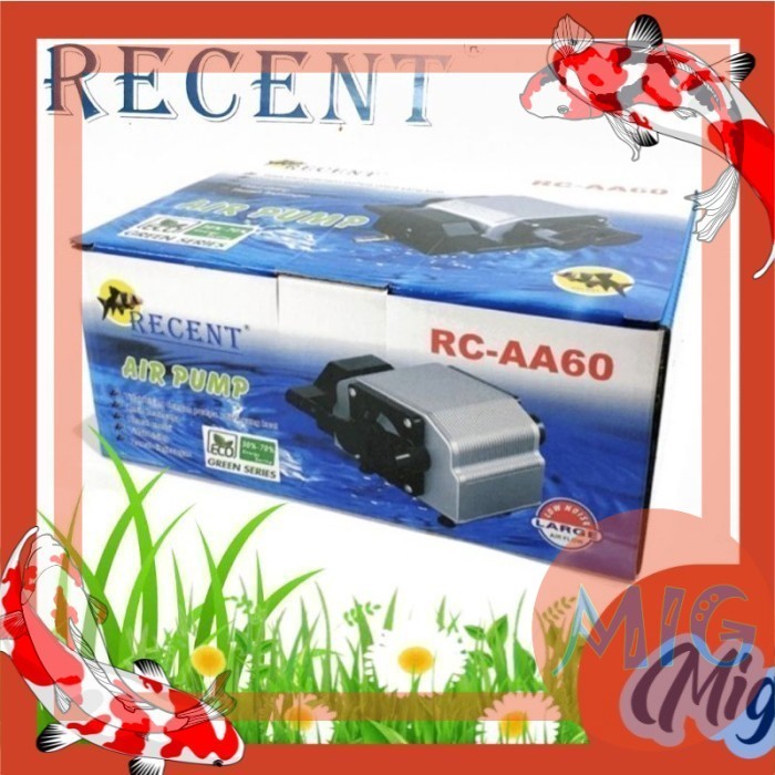 AIR PUMP RECENT AA 60 POMPA AERATOR AQUARIUM KOLAM IKAN