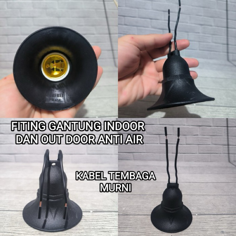 SUNFREE FB 414 FITTING GANTUNG WATERPROOF FITING LAMPU TOPI ANTI AIR