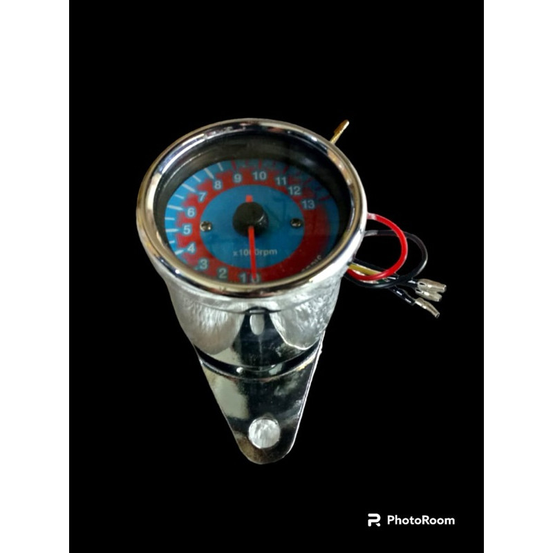 rpm speedmeter analog speedometer bulat crom universal motor