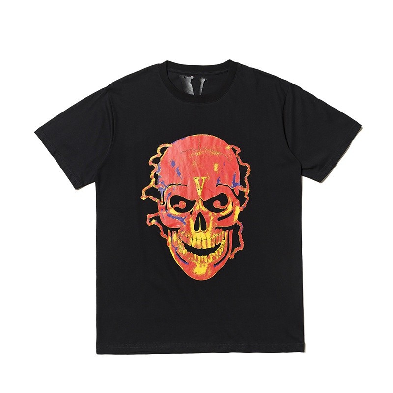 【COD】Tshirt VLONE Red Fire Skull KAOS