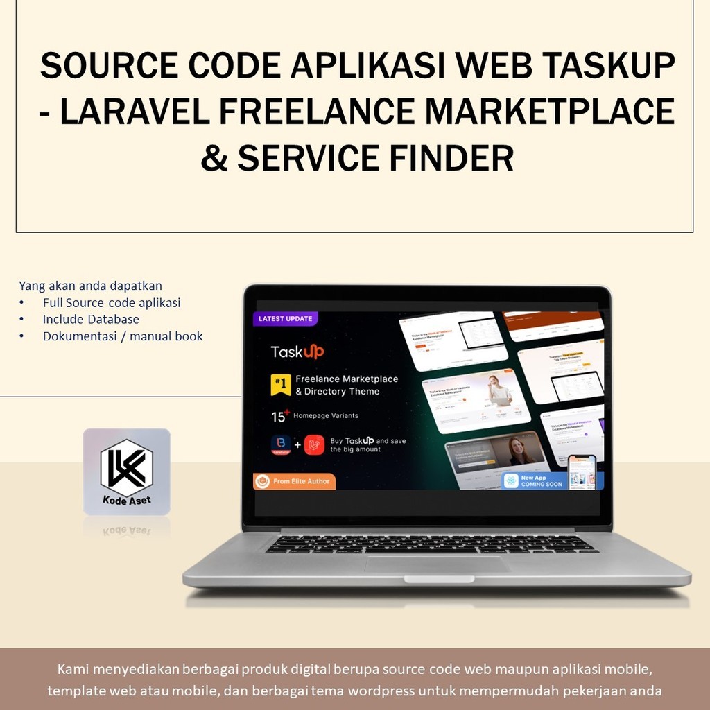 SOURCE CODE APLIKASI WEB TASKUP - LARAVEL FREELANCE MARKETPLACE & SERVICE FINDER