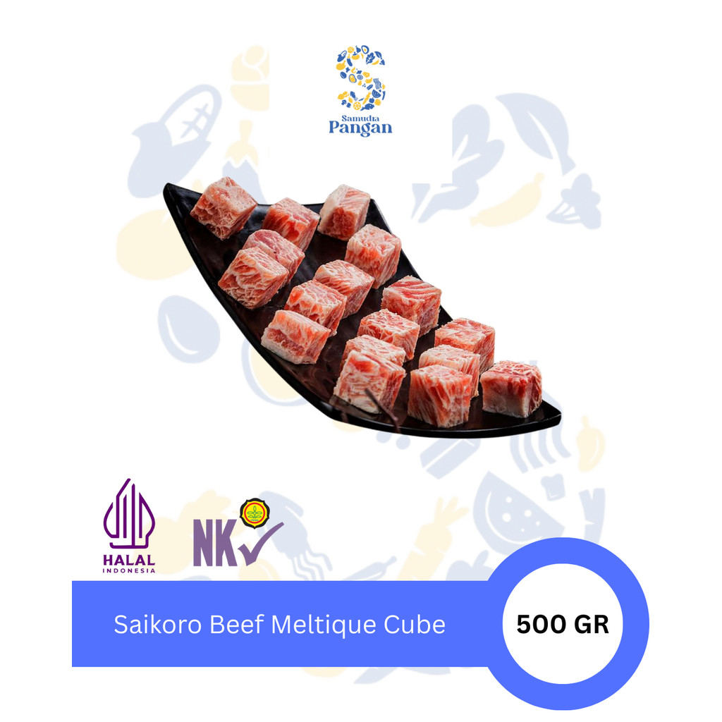 

Saikoro Beef Wagyu Cube Meltique Daging Saikoro Cube 500gr