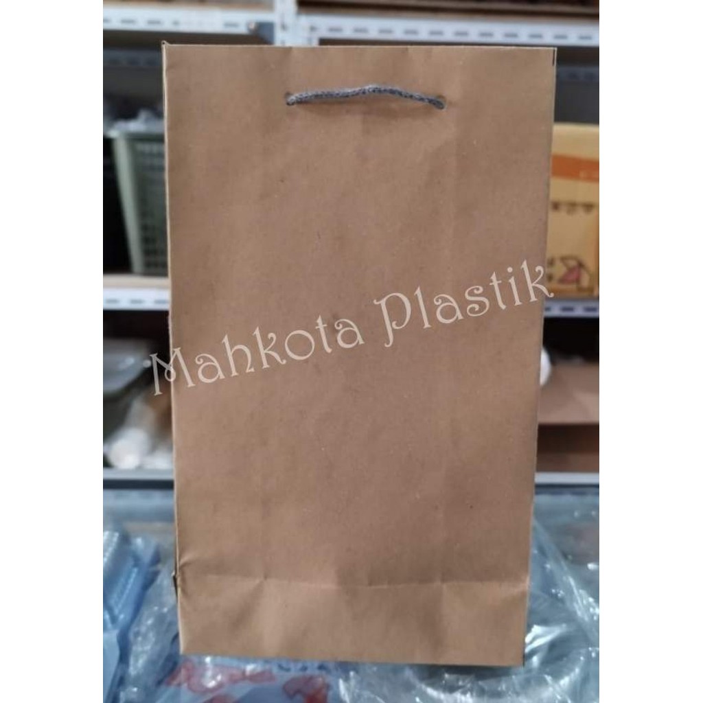 

Paper Bag Polos Coklat Teh Pucuk+Wafer 14.5x7.5x25 isi 10pcs