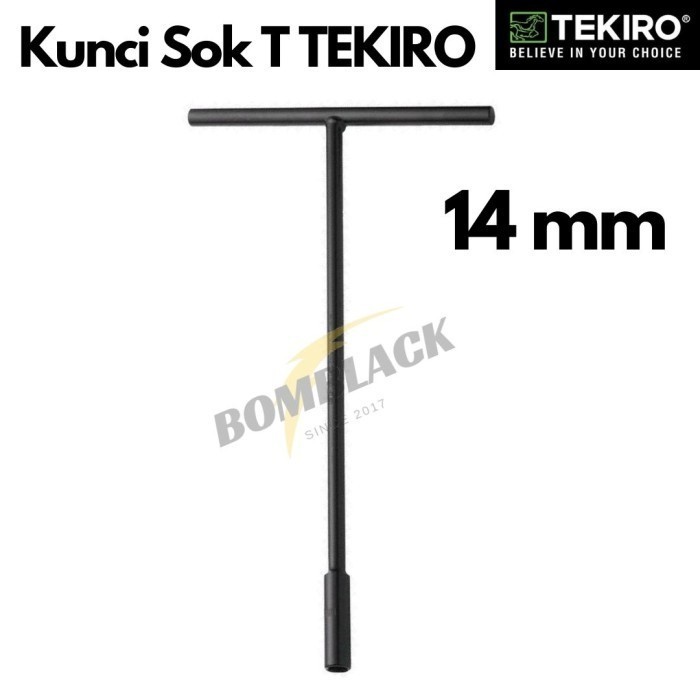 TEKIRO Kunci Sok T 14mm Hitam Kunci T Sock Shock 14 mm Socket Panjang murah