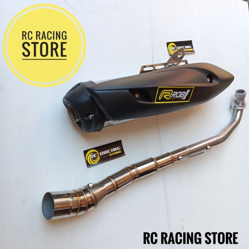 Knalpot Rob 1 Supra125 - blade110 - Blade125 - Jupiter Z - Vega ZR - Revo Fit - Revo Absolute Ngebas