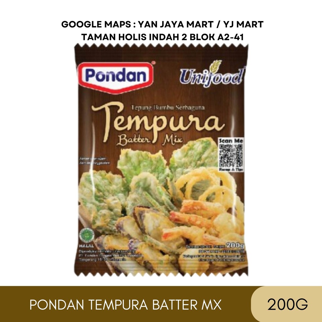 

Pondan Unifood Tepung Tempura / Batter Mix / Tepung Tempura Serbaguna 200g