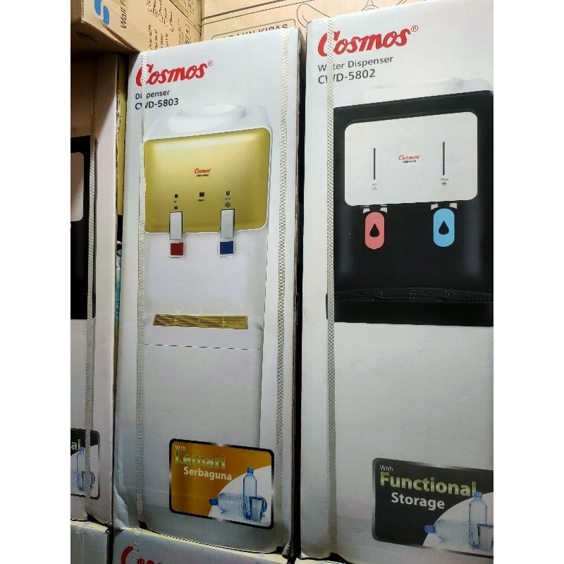 Dispenser Tinggi Cosmos 2Kran Hot and Cool CWD-5802