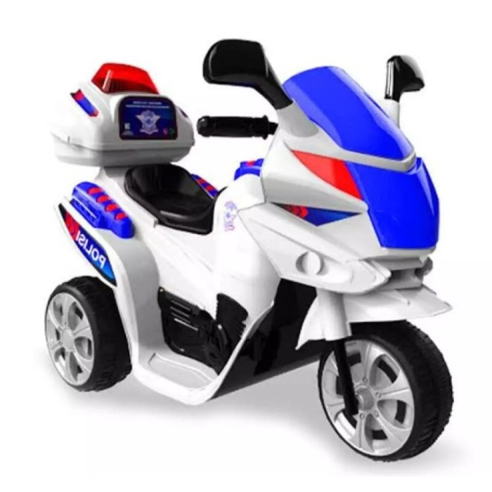 MAINAN ANAK MOTOR TORNADO MOTOR AKI POLISI ANAK